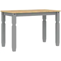 Syfax Table à manger Corona gris 112x60x75 cm bois massif de pin