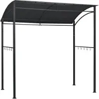 Syfax Belvédère de barbecue 215x150x220 cm Anthracite Acier