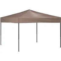 Syfax Tente de réception pliable Taupe 3x3 m