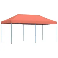 Syfax Tente réception pliable escamotable terre cuite 580x292x315 cm