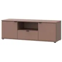 Forte Buffet bas >GANYMEDE< 2 portes, tiroir, compartiment, couleur terre cuite - 129,8x43,9x41,3cm (lxhxp)