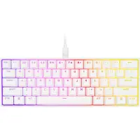 Corsair K65 RGB Mini Cherry MX RGB Speed Silver - Clavier de jeu - blanc