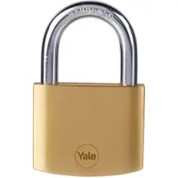 DESTOCK -Y110B/50/126/1 - Cadenas laiton 50 mm - anse acier cémenté - 3 clés - Pour Casier - Cave - Armoire