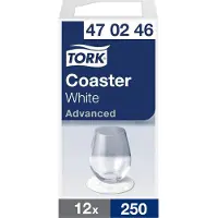 Multi Copunderlag Ø9 cm 8-lag Hvid,12 pk x 250 stk/krt (Dessous de verre)