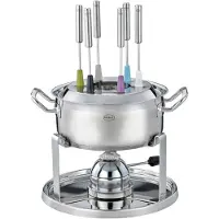 Rösle argent Service à fondue avec brûleur à gaz 39x27,5x15cm, Set à fondue, Argent
