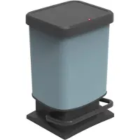 Rotho Poubelle 20L Paso ECO - Poubelle à pédale anti-odeur - Poubelle 29,3 x 26,6 x 45,7 cm - Poubelle avec Softclose - Poubelle à pédale