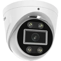 Foscam Caméra dôme IP extérieure PoE 5MP avec spots lumineux et sirène, T5EP, blanc (2560 x 1920 pixels), Caméra réseau, Blanc
