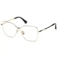 Max Mara Lunettes de Vue MM5187 55/12/140 Shiny pale gold Front metal circle galvan WOMAN MM5187