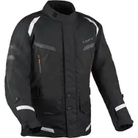 Difi Veste de moto imperméable Horizon Aerotex en tissu, noire, taille L