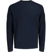 Jack & Jones Pull JCOFUSION KNIT BADGE CREW hommes - Marine - EU XXL