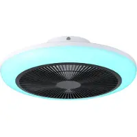 Eglo Ventilateur de plafond Sayulita blanc avec noir Ø 46cm RGB