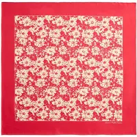 Ralph Lauren Foulard 'FLOWERS' écru / rouge / blanc