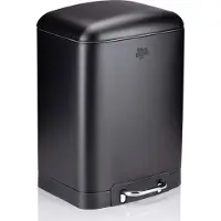 Dirt Devil Poubelle à pédale 6L - Poubelle de cuisine avec fermeture en douceur - Poubelle en inox - Seau intérieur amovible - Poubelle de cuisine 23 x 22,5 x 32,5 CM - Noir
