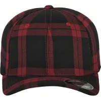 Flexfit Casquette 'TARTAN PLAID' gris / bordeaux / noir