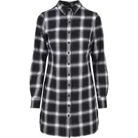 Urban Classics Robe-chemise noir / blanc