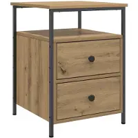vidaXL Table de chevet chêne artisanal 44x45x60 cm bois d'ingénierie
