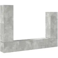 vidaXL Ensemble d'armoires TV 4 pièces gris béton Bois composite
