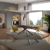 STONES Spike Table Fixe (200X76 H Cm) En Frêne Noir