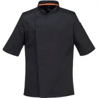 Portwest Veste cuisine manches courtes maille respirable Noir XXL