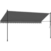 vidaXL Store rétractable Anthracite 400x150 cm Tissu et acier