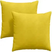 vidaXL Coussins de canapé 2 pcs Jaune 80 x 80 cm