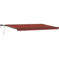 vidaXL Store coulissant orange et marron 500 x 300 cm
