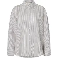 SELECTED WOMEN Chemisier 'SLFCleo' marron / blanc