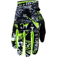 O'Neal Matrix Attack 2 Noir Jaune Jeunesse Gants de Motocross Taille XL