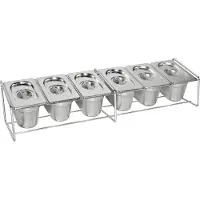 Vogue Support Inox Pour Bacs Gn 1/6, Gn 1/3, Gn 1/9