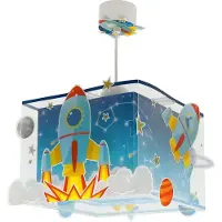 DALBER Lampe suspendue Rocket bleu avec du blanc