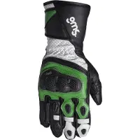 GMS GR-1 SF Gants Noirs Blancs Verts Perforés Taille L