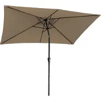 Happy Garden Parasol droit HAPUNA rectangulaire 2x3m taupe