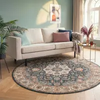 FRAAI Tapis rond vintage - Imagine Medallion Rustique | Ø 200 cm | Rond | Pile courte