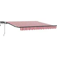 vidaXL Store extensible rouge et blanc 300 x 250 cm