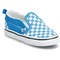 Vans Slip ons enfant Slip-On V COLOR THEORY CHECKERBOARD Bright Azure garcons - Bleu - 22