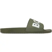 BOSS pour homme. 50536835 Tongs Aryeh vert (40), Plat, Aucun, Beachwear
