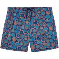 Hom Shorts de bain ' Beach Boxer Trapani ' bleu marine / orange