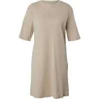 Armani Exchange pour femme. XW000825AF10356U6223 Robe à logo beige (S), Casuel, Coton, Manche courte