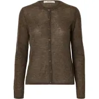Selected Shirley Knit O-neck Cardigan Marron L Femme