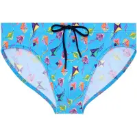 Hom Maillot de bain ' Swim Mini Briefs Lido ' bleu / bleu clair