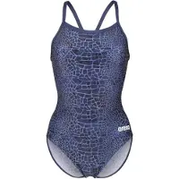 Arena Maillot de bain sport 'SNAKESKIN LIGHTDROP' bleu / marine / bleu foncé / blanc