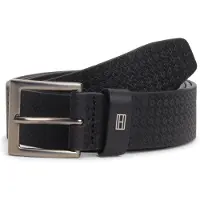 Tommy Hilfiger Ceinture 'Flag Plaque Embossed' noir