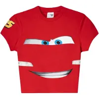 Bershka T-shirt 'CARS RAYO MCQUEEN' bleu clair / rouge / noir / blanc