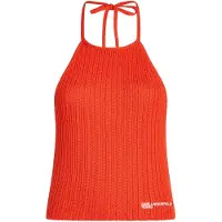 Karl lagerfeld JEANS Tops en tricot rouge orangé