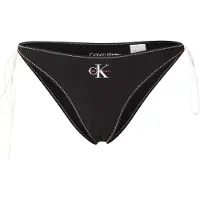 Calvin Klein Swimwear Bas de bikini 'CK Monogram' noir / blanc