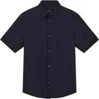 Armani Exchange pour homme. XM001566AF19193UB101 Chemise grise de qualité supérieure (L), Casuel, Polyamide, Manche courte