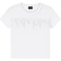 Armani Exchange pour femme. XW002332AF10356U0002 T-shirt blanc transparent (M), Casuel, Coton, Manche courte