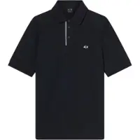 Armani Exchange pour homme. XM002067AF10366UB101 Polo noir (XS), Casuel, Coton, Manche courte
