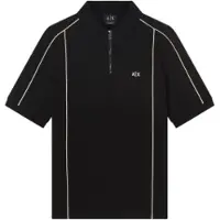 Armani Exchange pour homme. XM002375AF10366UC001 Polo à manches courtes noir (M), Casuel, Coton, Manche courte