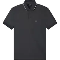 Armani Exchange pour homme. XM001289AF10363M8317 Polo régulier noir (L), Casuel, Coton, Manche courte